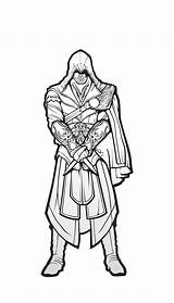 Creed Assassin Ezio Assasin sketch template