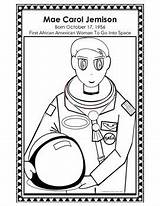 Mae Jemison Astronaut sketch template