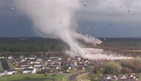 drone  amazing video footage  devastating tornado  action