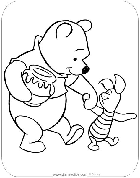 winnie  pooh piglet coloring pages  disneyclipscom