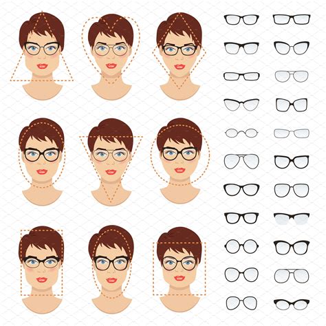 woman eyeglasses shapes for different women face types square