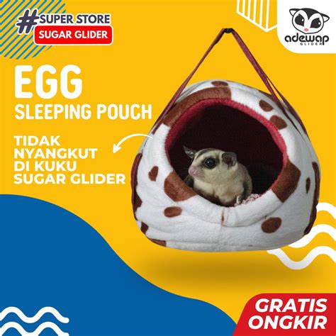 jual egg sleeping pouch sugar glider kantong tidur sugar glider tempat tidur sugar glider