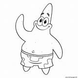 Patrick Coloring Pages Star Spongebob Printable Smiling Drawing Print Color Mahomes Squarepants Clipart Library Getcolorings Putih Hitam Gambar Template Popular sketch template