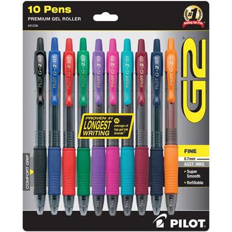 pilot automotive  fg  gel pens  pack assorted ink colors