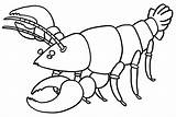 Lobster Langostas Clip Crab Crawfish Animales Paginas Stencils Webstockreview Preschoolcrafts sketch template