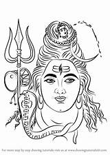 Shiva Lord Draw Face Drawing Sketch Step God Drawings Outline Pencil Hindu Vector Sketches Tutorials Hinduism Indian Drawingtutorials101 Getdrawings Paintingvalley sketch template