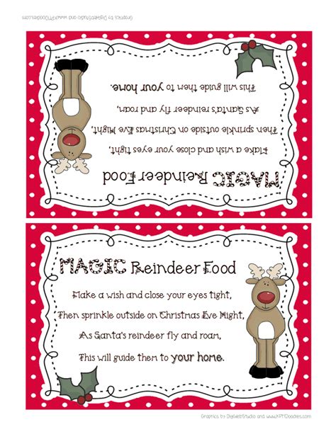 reindeer foodpdf google drive christmas kindergarten christmas