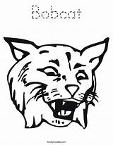 Coloring Bobcat Wildcats Bob Wildcat Pages Drawing Print Face Template Noodle Outline Matching Fun Twistynoodle Built California Usa Ll Twisty sketch template