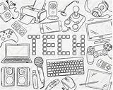 Electronics Drawing Getdrawings Clipart sketch template