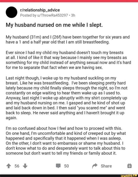 Posted By My Husband Nursed On Me While I Slept My Husband And I Have