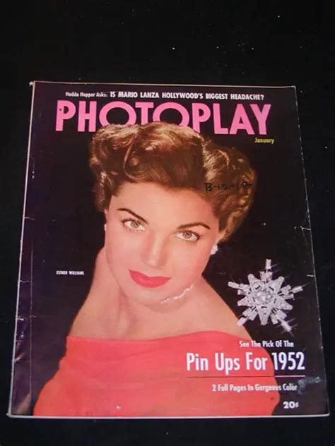 Vintage Magazine Andphotoplayand Jan 1952 Issue Esther Williams On Cover
