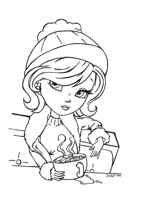 hot cocoa  jadedragonne  deviantart blank coloring pages
