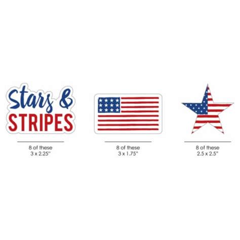 Big Dot Of Happiness Stars And Stripes Diy Shaped Usa Patriotic Party