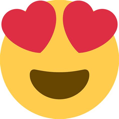 smiling face  heart eyes emoji clipart   transparent