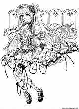 Gothic Coloring Pages Fairy Anime Adult Printable Devil Adults Colouring Loli Sketch Print Angel Color Deviantart Goth Rocks Drawings Sheets sketch template