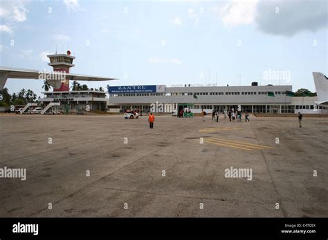 precision air plane zanzibar airport stock photo alamy