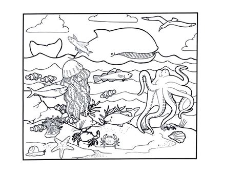 gambar  printable ocean coloring pages kids fish  rebanas rebanas