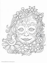 Coloring Sugar Skull Girl Para Colorear Dibujos Muertos Dia Los Pages Skulls Dead Calaveras Pintar Mandalas 13 Imprimir Dibujo El sketch template