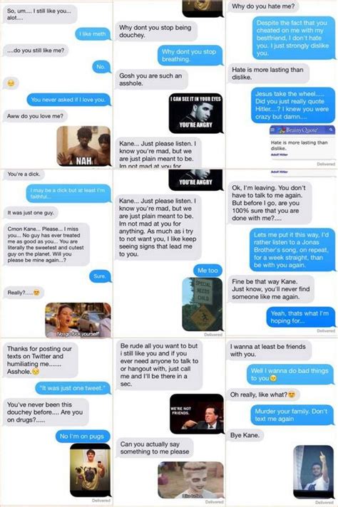 internet goes nuts over teen kane zipperman s meme based text break up with his cheating