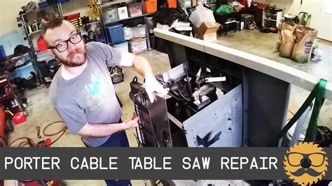 table saw repair porter cable pcb270ts youtube