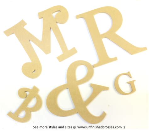 16 Curly Capital Letters Unfinished Diy Wood Craft Cutout Free