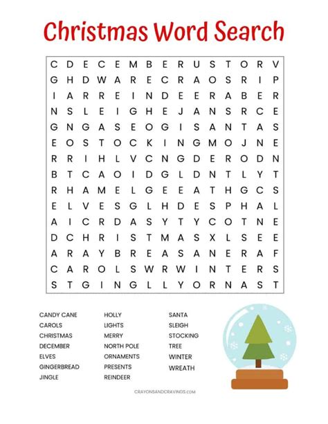 printable christmas wordsearch