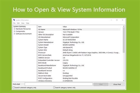 How To Open And View System Information Windows 10 11 10 Ways
