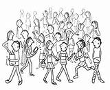 Drawing Draw Crowd People Crowds Simple Background Tips Some Steps Easy Human Going Other Go Smaller General Boredart Step sketch template