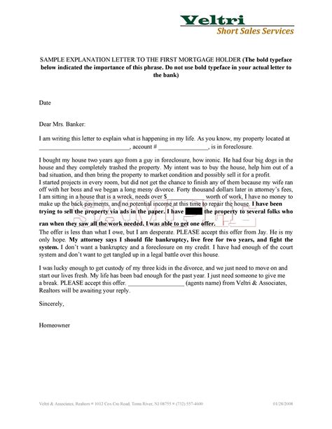 sample letter  explanation  buying  home