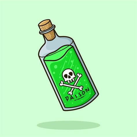 poison   bottle cartoon vector illustration  vector art