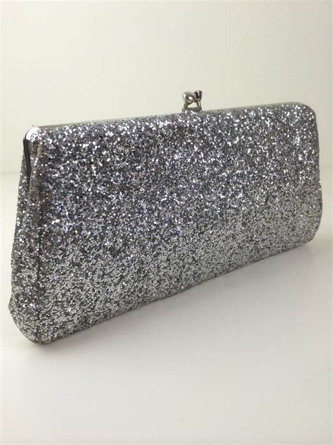 image  silver glitter clutch purse evening bag  clutch purse evening glitter clutch
