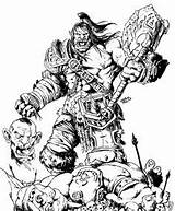 Orc Warcraft Grommash Alberto Orso Hellscream Blizz sketch template