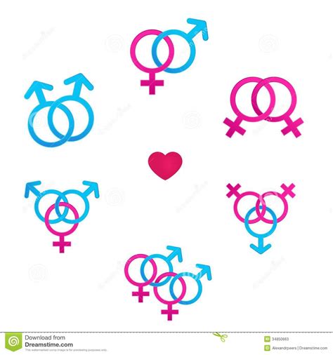 sex symbol stock vector illustration of married heterosexual 34850663