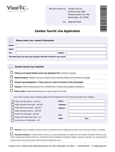 Zambia Visa Fill Out And Sign Printable Pdf Template Signnow
