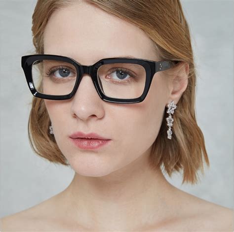 Eyewear Frames Fashion Clear Glasses Frame Women Square Computer Fblack