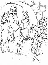 Palm Sunday Coloring Jesus Pages Easter Jerusalem Gate School Donkey Through Christian Colouring Palmsonntag Pasen Kids Color Into Colorluna Sheet sketch template