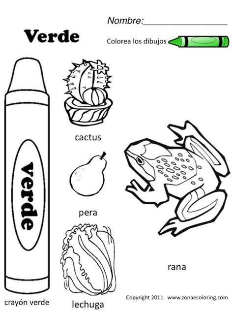 los colores en espanol worksheet sketch coloring page