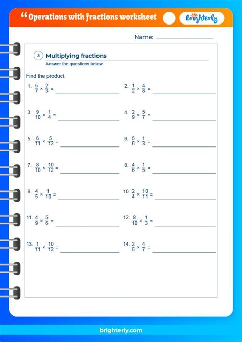 adding subtracting multiplying  dividing fractions worksheets