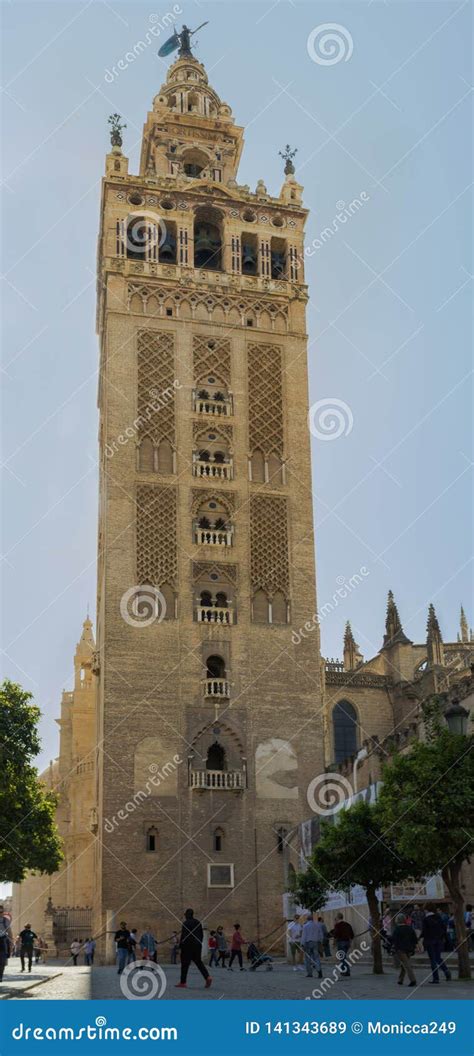 tower   giralda  seville spain editorial stock image image  medieval europe