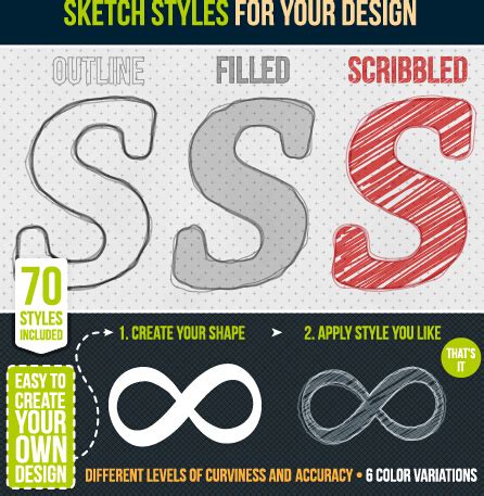 sketch style design vector vectors graphic art designs  editable ai