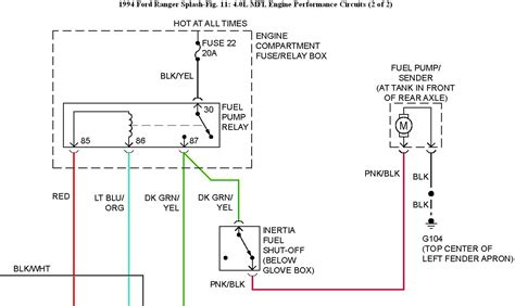 ford ranger fuel pump wiring diagram wiring diagram