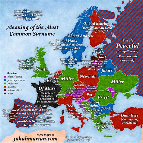 common surnames  country  europe