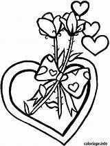 Valentin Valentijn Kleurplaten Valentijnsdag Coeurs Corazones Coeur Cuori Dibujo Valentinstag Imprimer Malvorlage Gratis Stemmen sketch template