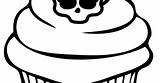Monster High Coloring Cupcake Skull sketch template