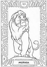 Coloring Lion King Pages Mufasa Popular sketch template