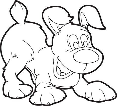 printable cartoon puppy dog coloring page  kids supplyme