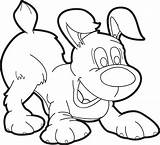 Dog Cartoon Coloring Puppy Printable Kids sketch template