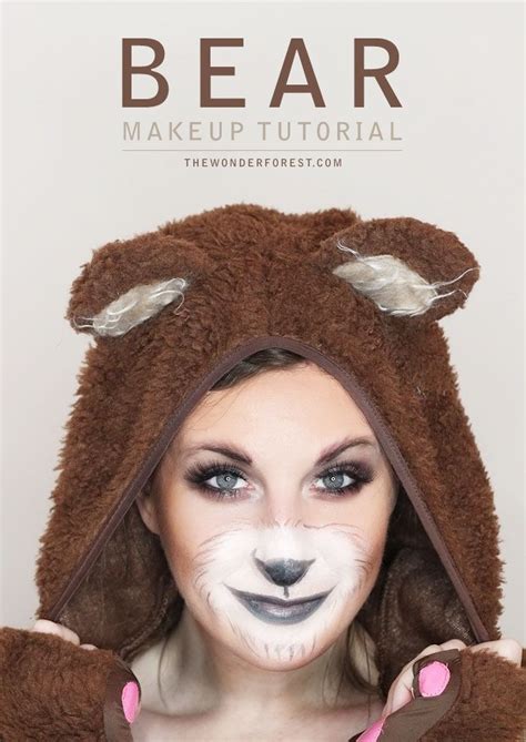 cute bear makeup tutorial for halloween wonder forest design your
