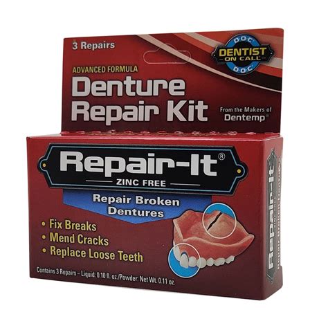 Dentemp Denture Repair Kit Tandkit Fyldning Til Protese Tandkit