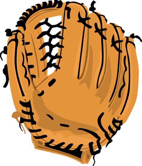 baseball glove template clipart